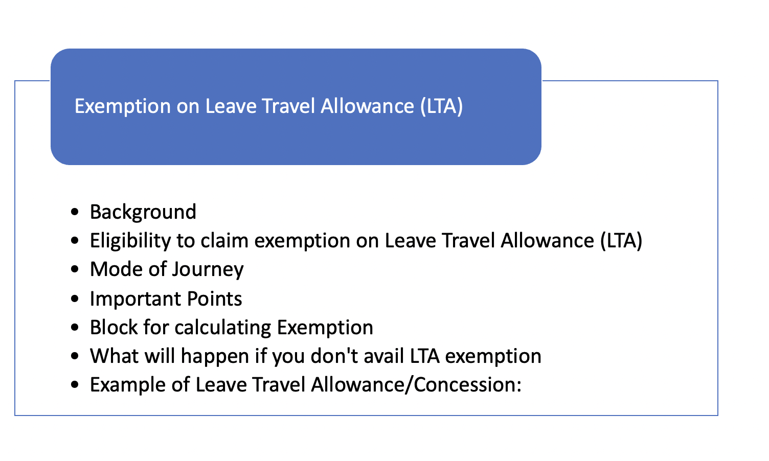 leave travel allowance is taxable or not